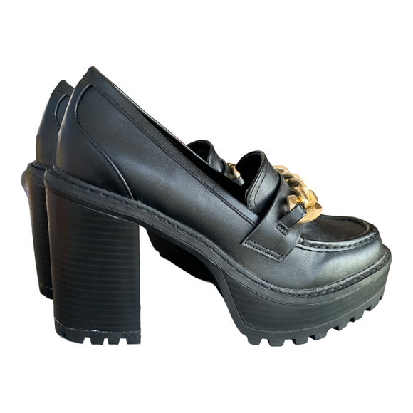 Madden NWOB Girl Kassidy-C Womens Shoes Black Chunky Chains Sz‎ 8 - Picture 1 of 4